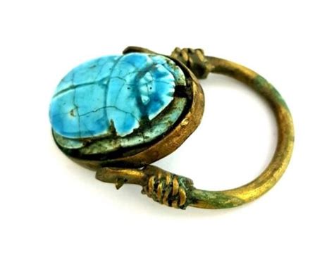 Rare Ring Egyptian Antique Scarab Beetle Amulet Ancient Royal