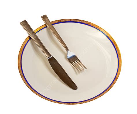 Plate And Cutlery Flatware Dining Ceramic Empty Png Transparent