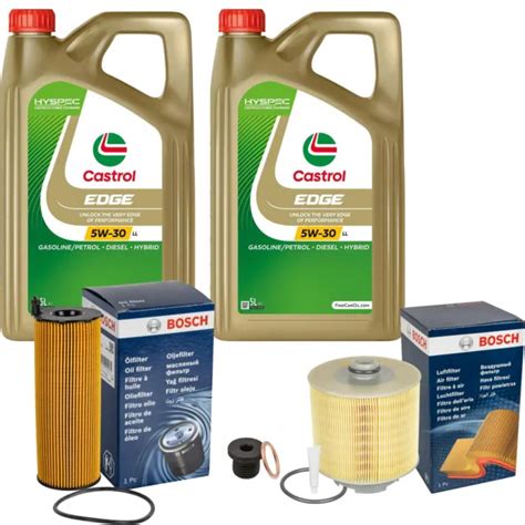 BOSCH INSPECTION SET 10 L Castrol Edge 5W 30 Ll Pour Audi A6 Allroad 3