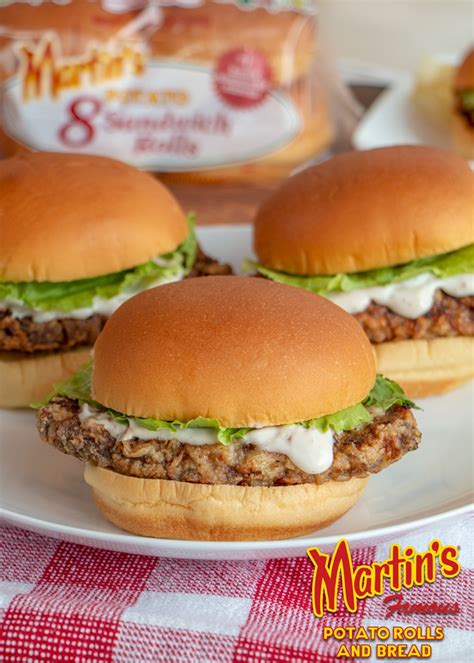 Chicken Fried Steak Sandwiches2 Martin S Famous Potato Rolls And Bread