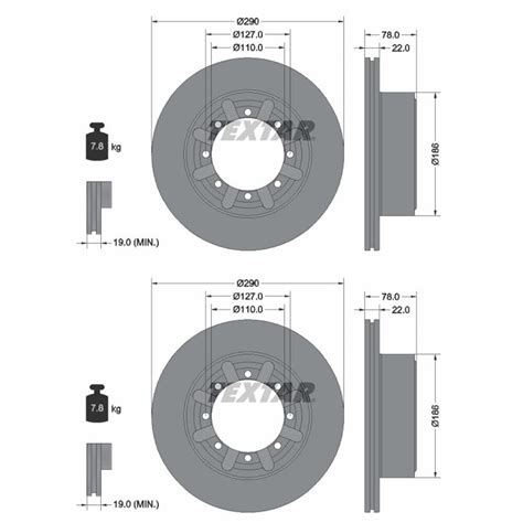 X Textar Bremsscheiben Mm Innenbel Ftet Hinten Passend F R Nissan