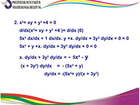 Pt 2 Turunan Fungsi Eksponen Logaritma Implisit Dan Cyclometri D4 Ppt