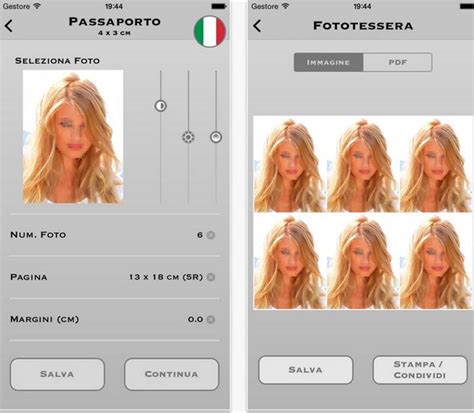 Creare Fototessera gratis passaporto carta identità patente guida