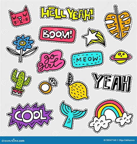 Vector Patch Collection Stock Vector Illustration Of Collection 98547160