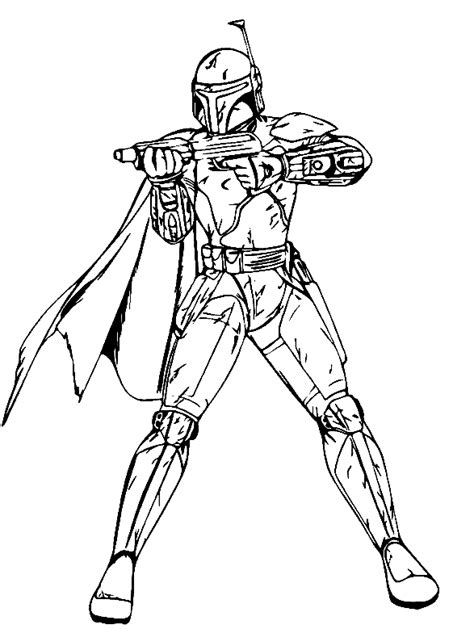 Dibujo De Boba Fett De Star Wars Para Colorear Dibujos Para Colorear