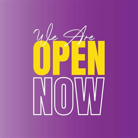 We Are Open Today Sign Design We Are Open Now Social Media Post Icon