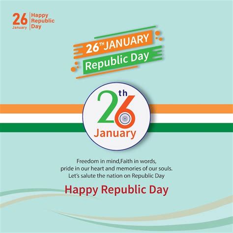 Premium Vector Happy Republic Day Wishes Background