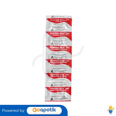 Pharmamox 500 Mg Strip 10 Kaplet Kegunaan Efek Samping Dosis Dan