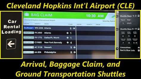 Cleveland Airport Arrival Baggage Claim Ground Transportation