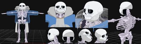 My Sans Model Preview1 Undertale By 495557939 On Deviantart