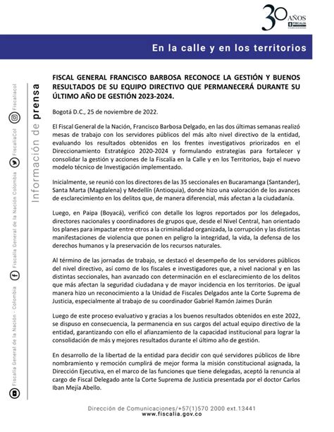 Fiscal A Colombia On Twitter Atenci N Comunicado Oficial De La