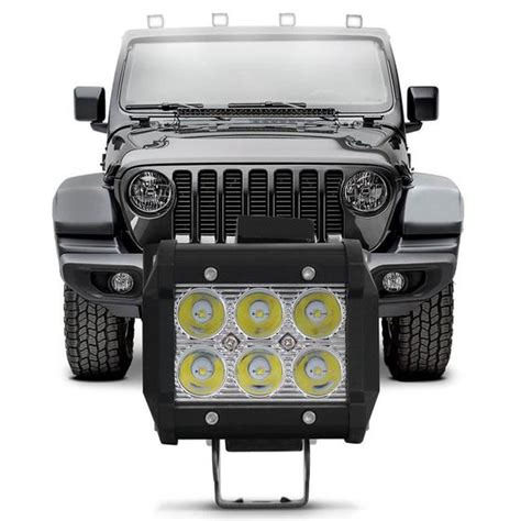 Farol Milha Universal Quadrado Barra Leds W V V K Carro