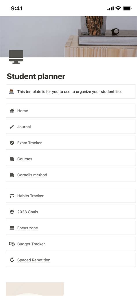 Notion Template Gallery Study Organisation Template