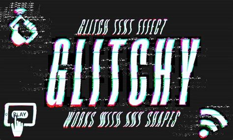 Premium Vector | Glitch text effect generator graphic styles mockup