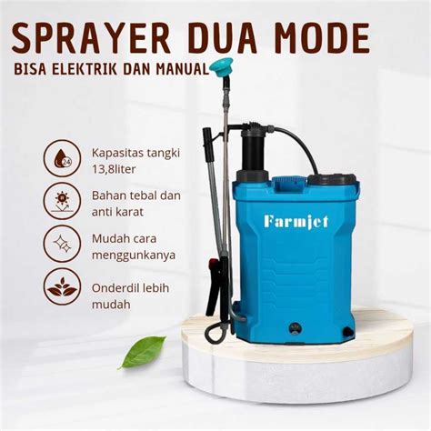 Jual SEMPROTAN ELKTRIK SPRAYER ELEKTRIK FARMJET KAPASITAS TANGKI 13 8