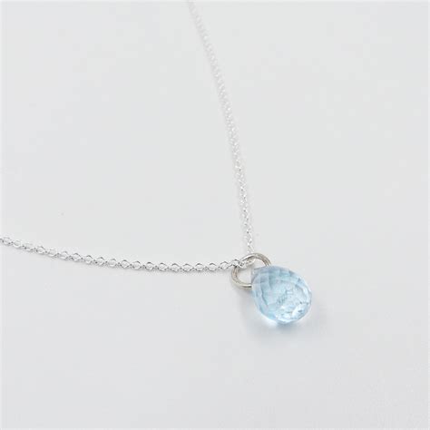 Collier Goutte Topaze Bleue Argent La Petite Tribu