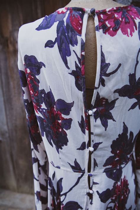 Magenta And Plum Floral Print Floor Length Dress By F Gem