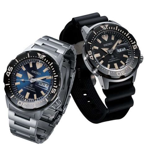 Seiko Prospex Monster Bold Bezel Diver Blue Dial Automatic Mens Watch