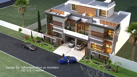 3最佳复式住宅设计创意2022 下载免费3D模型3dfrontelevation architect house designer