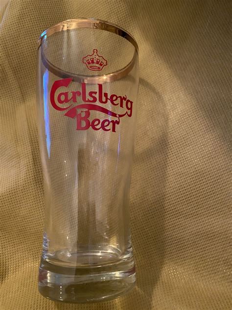 Carlsberg Beer Pilsner Glasses Red Crown Logo Glass Ebay