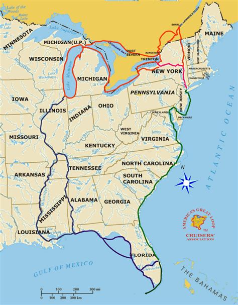 √ Inland Waterways Map East Coast