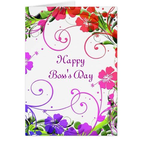 Happy Bosss Day For Female Boss With Custom Text Card 255991