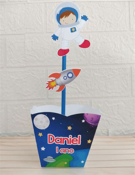 Kit Centro De Mesa Astronauta Papelaria Personalizadas Elo