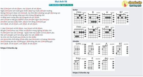 Chord Mai Anh Về tab song lyric sheet guitar ukulele chords vip