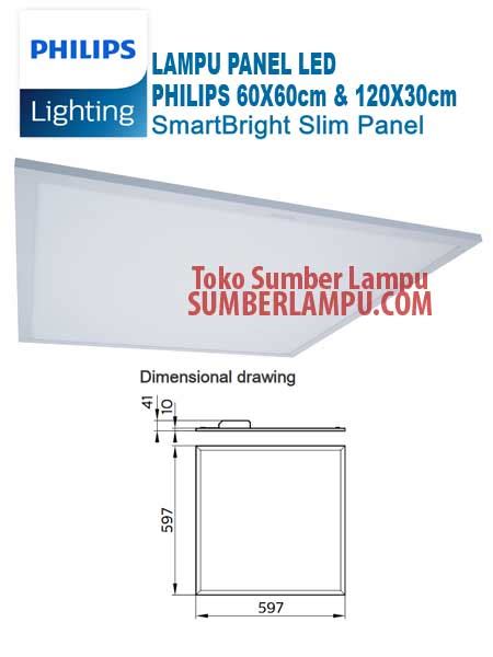 Jual Lampu Philips Rc V Smartbright Slim Panel W W Sumber Lampu