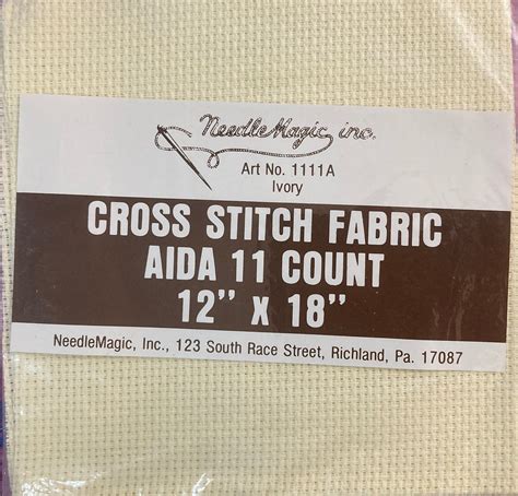 Needle Magic Or Raymar 11 Count Classic Aida Cloth Cross Stitch Fabric