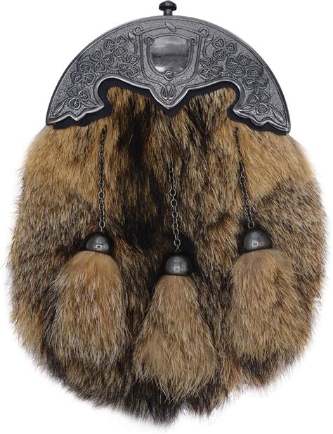 Scottish Sporran Kilt For Men Full Dress Fox Fur Kilt