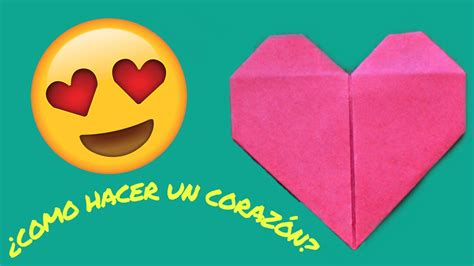 ¡como Hacer Un Corazón De Papelsuper Facil Youtube