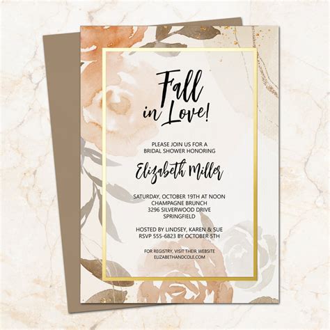 Rustic Fall In Love Bridal Shower Collection Party Invitation Shop