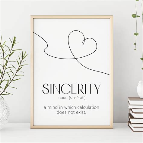 Sincerity Definition Poster, Home Definition Print, Typo Print, Typo ...