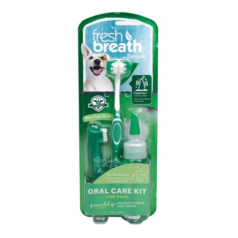 Tropiclean Fresh Breath Oral Care Kit ชดดแลชองปาก แปรงสฟน ปลอกนว