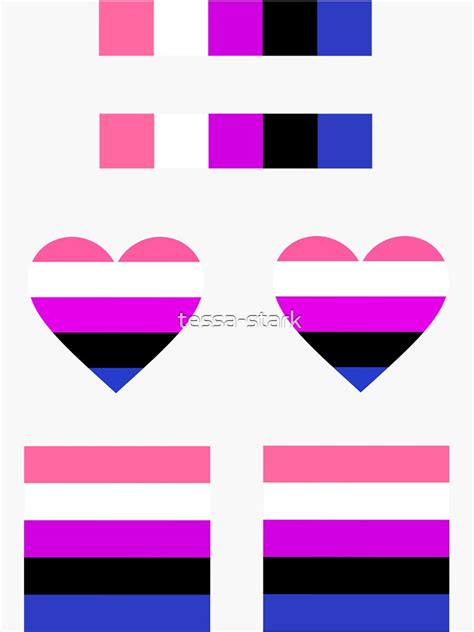 Genderfluid Pride Sticker Set Sticker For Sale By Tessa Stark Redbubble