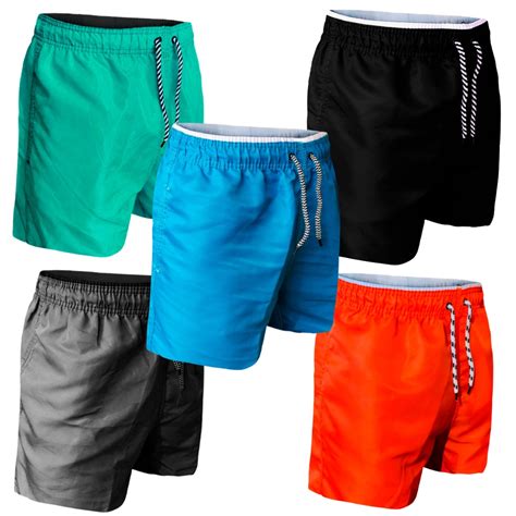 Kit C Bermudas Praia Tactel Grosso Bolsos Lindas Cores Envio