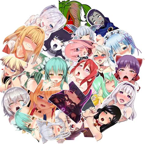 Amazon Ahegao Colored Lust Face Anime Waifu Stickers Pcs