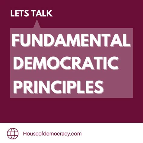 Fundamental democratic principles – House of Democracy