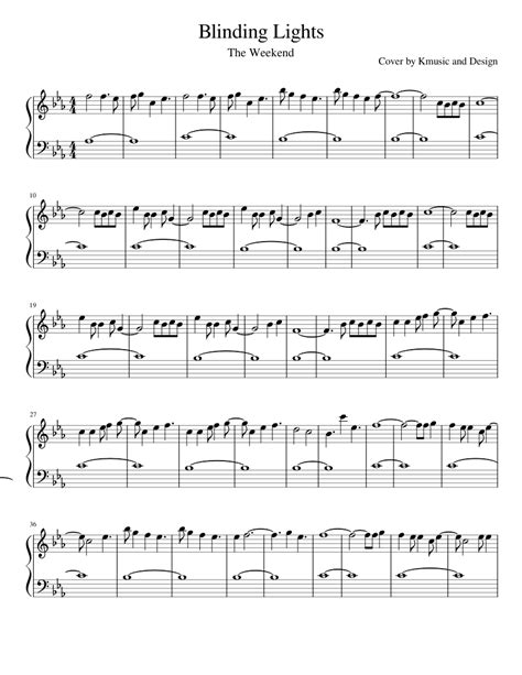 Blinding Lights Sheet music for Piano (Solo) | Musescore.com