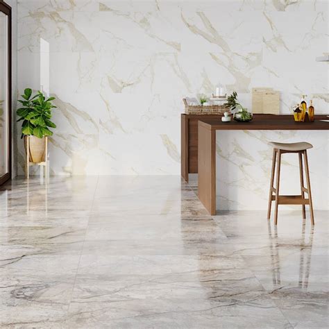 Gold Calacatta Polished Porcelain Clay Interiors