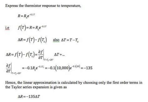 A Thermistor Has A Response To Temperature Represented By R Roe 0 1t Where Ro 10 000 Ώ R