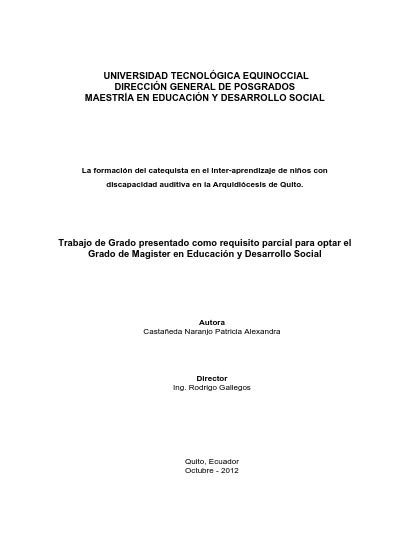 La Formaci N Del Catequista En El Inter Aprendizaje De Ni Os Con