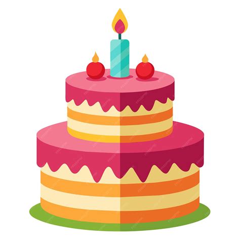 Premium Vector Birthday Cake Vector Illustration