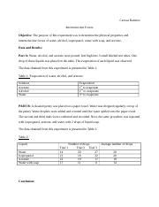 Intermolecular Forces Docx Carissa Ramirez Intermolecular Forces