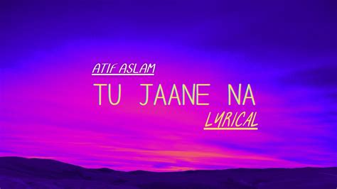 TU JAANE NA LYRICS VIDEO FEAT ATIF ASLAM RANBIR K KATRINA K