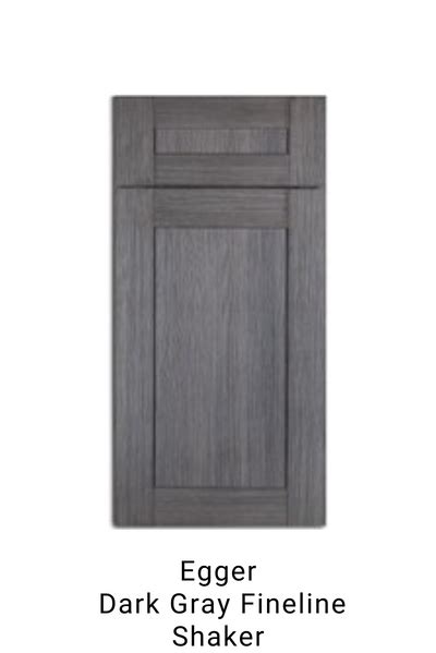 Dark Gray Fineline Shaker Prodigy Cabinets