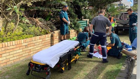 Man Injured After Power Pole Collapse In Tree Lopping Accident On Gold Coast The Courier Mail