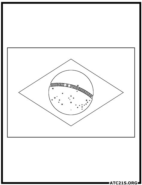 Brazil Flag Coloring Page Atc21s