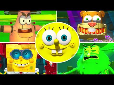 Spongebob Battle For Bikini Bottom Rehydrated All Bosses Youtube